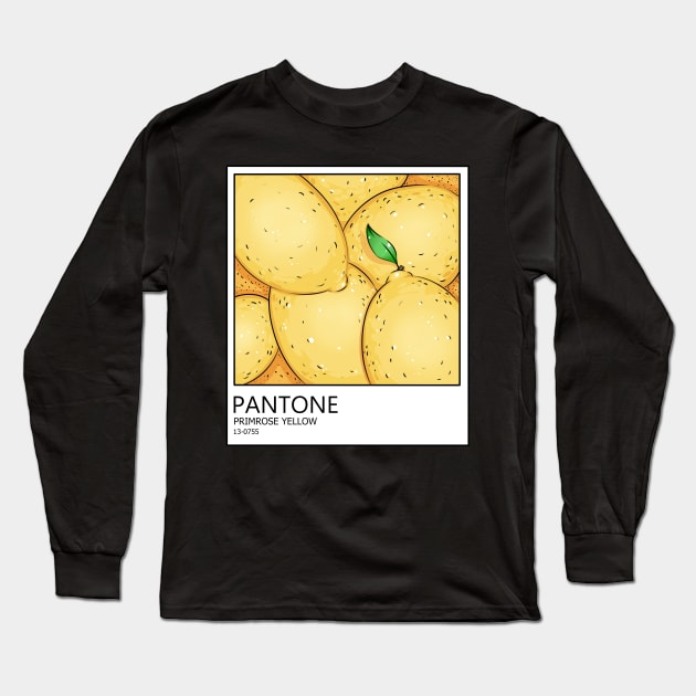 PANTONE color. primrose yellow lemons Long Sleeve T-Shirt by 2dsandy